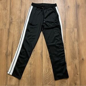 Stylish Black Joggers with White Stripes